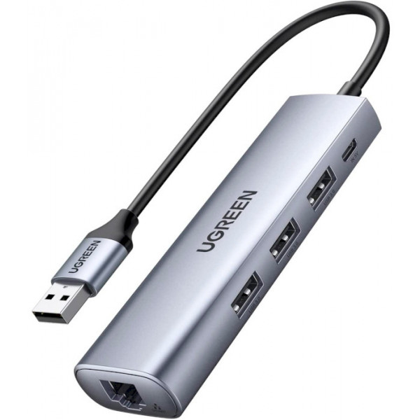 Фото - Док-станция UGREEN CM266 USB A 3.0-HDMI/USB 3.0x3/HDMI/RJ45/Micro USB Gray (60812)