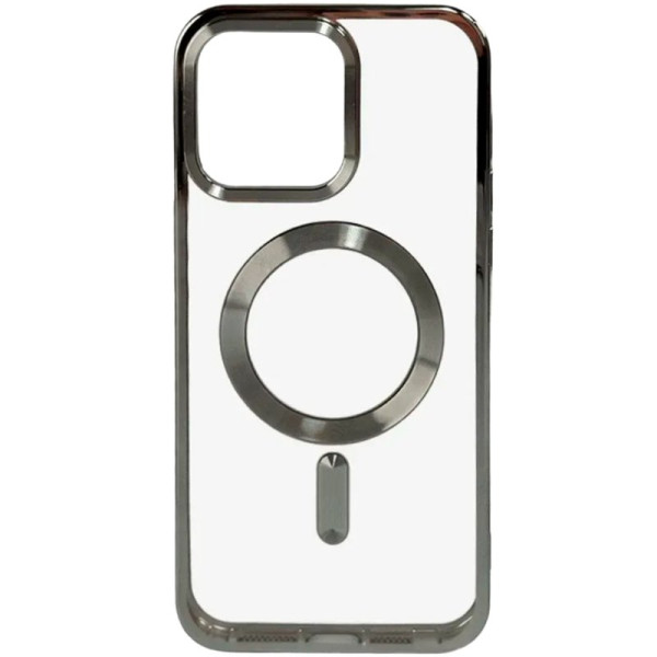 Фото - Чехол для смартфона Gelius Chrome Frame Case MagSafe for iPhone 16 Titanium Grey (100941)