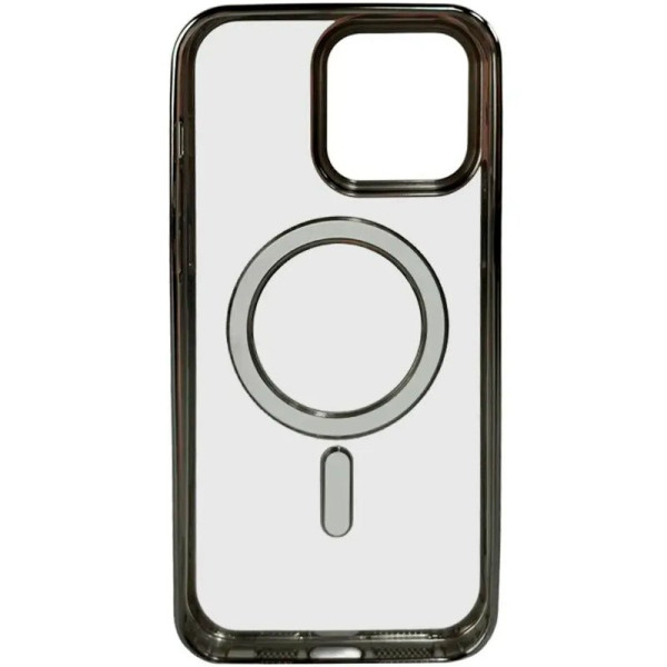 Фото - Чехол для смартфона Gelius Chrome Frame Case MagSafe for iPhone 16 Titanium Grey (100941)