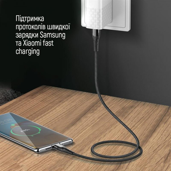 Фото - Кабель синхронизации данных Colorway USB Type-C - USB Type-C PD Fast Charging 3А 65W 1м Grey (CW-CBPDCC040-GR)