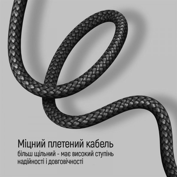 Фото - Кабель синхронизации данных Colorway USB Type-C - USB Type-C PD Fast Charging 3А 65W 1м Grey (CW-CBPDCC040-GR)