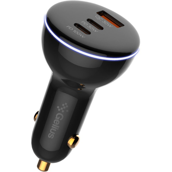 Фото - Автомобильное зарядное устройство Gelius Tronex GP-CC012 1USB + 2Type-C 160W Black (101285)
