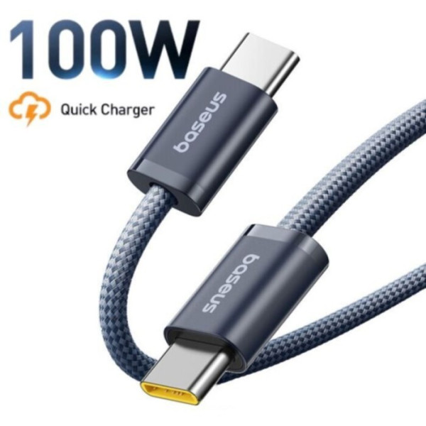 Фото - Кабель синхронизации данных Baseus Type-C/Type-C 100W 2m Black (P10381400121-01)