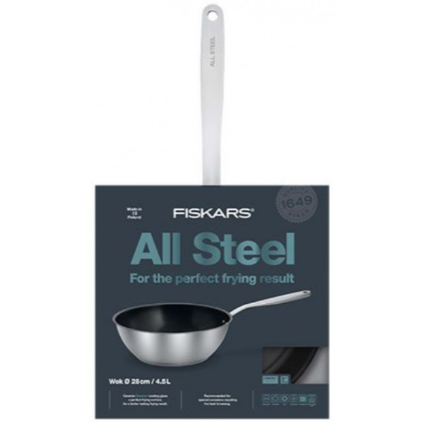 Фото - Сковорода ВОК Fiskars All Steel 28 см (1023763)