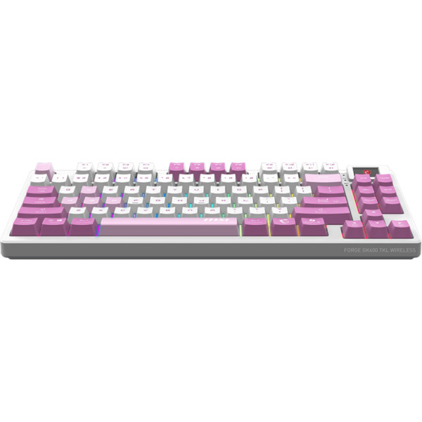 Фото - Клавиатура беспроводная игровая MSI GAMING VIOLET UA FORGE GK600 TKL W VIOLET