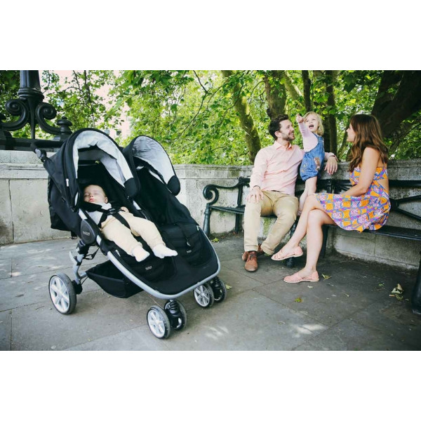 Фото - Коляска для двойни прогулочная Britax-Romer B-AGILE DOUBLE Cosmos Black (2000033222)