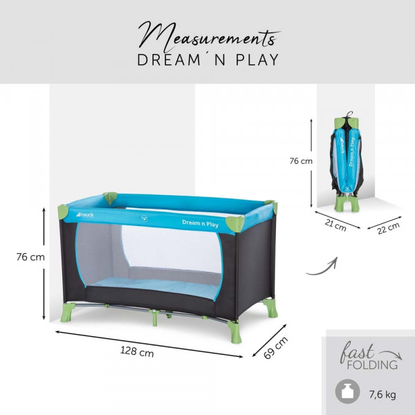 Фото - Манеж-кровать HAUCK Dream N Play Water blue