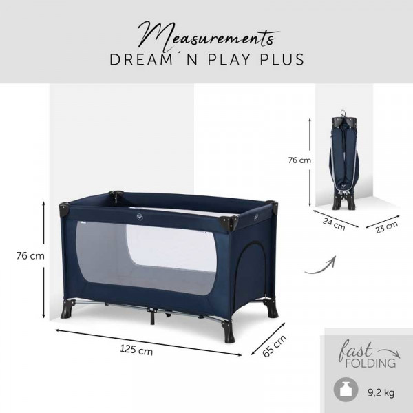 Фото - Манеж-кровать HAUCK Dream N Play Plus Navy/Aqua