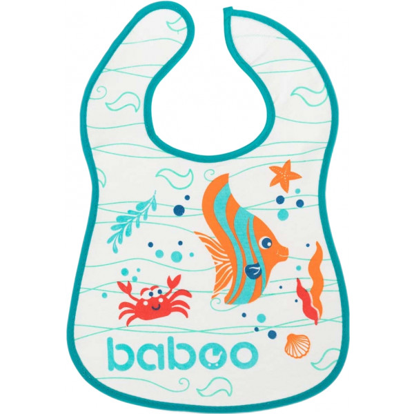 Фото - Нагрудник тканевый Baboo Sea Life White (11-010)
