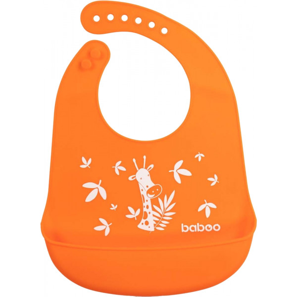 Фото - Нагрудник силиконовый Baboo Safari Orange (11-006)