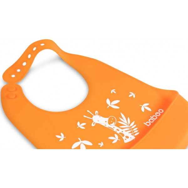 Фото - Нагрудник силиконовый Baboo Safari Orange (11-006)