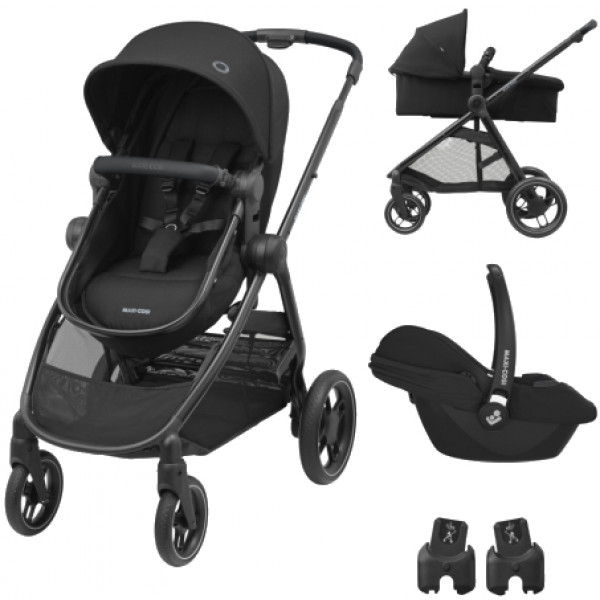 Фото - Коляска универсальная 3 в 1 Maxi-Cosi Zelia3 Duo Essential Black + автокресло CabrioFix i-Size