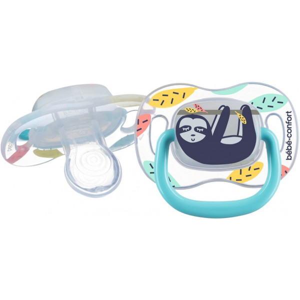 Фото - Симметричная пустышка Bebe Confort 2 шт 6/36 Lazy Sloth Фото - Симметричная пустышка Bebe Confort 2 шт 6/36 Lazy Sloth