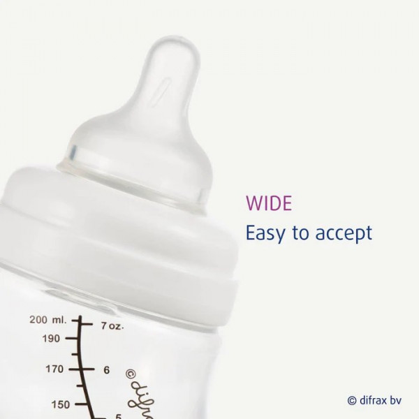 Фото - Бутылочка для кормления Difrax 310 мл S-bottle Wide White