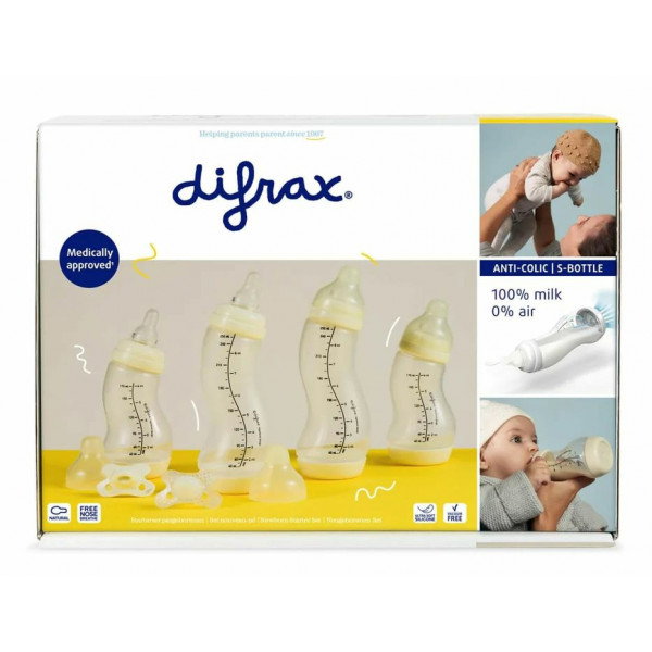 Фото - Бутылочка для кормления Difrax 4 шт. антиколочные бутылочки, 2 шт. пустышки (603)