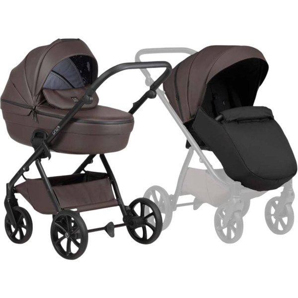 Фото - Коляска универсальная 2 в 1 Tutis Uno6 plus Leather Cioccolata