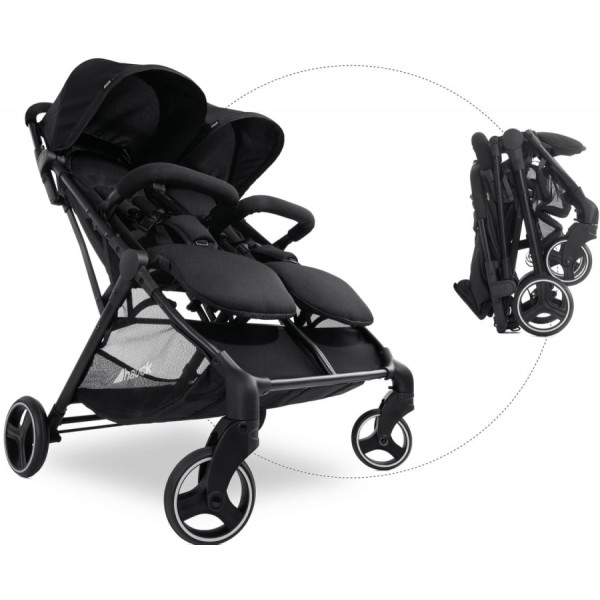Фото - Уценка - Коляска для двойни прогулочная HAUCK Swift X Duo Black