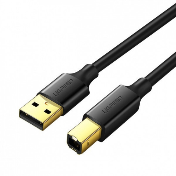 Фото - Кабель USB type A - USB type A UGREEN US135 USB-A 2.0 - USB-B 2.0 Cable, 3 m Black (10351)