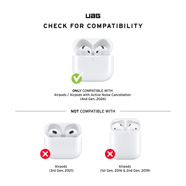 Фото - Чехол для наушников UAG for AirPods (Gen 4, 2024), Scout, Black (104130114040)