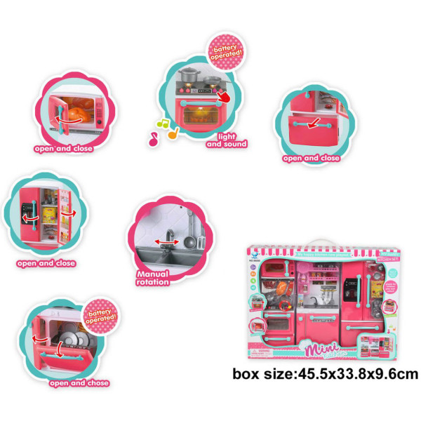 Фото - Сюжетно-ролевая игра. Кухня HYL плита, холодильник и мойка свет, звук (66095