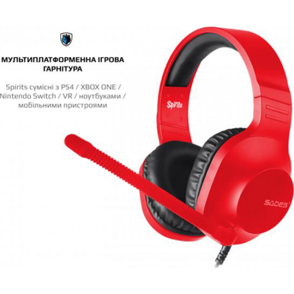Фото - Наушники полноразмерные проводные Sades SA-721 Spirits Red (sa721rdj)