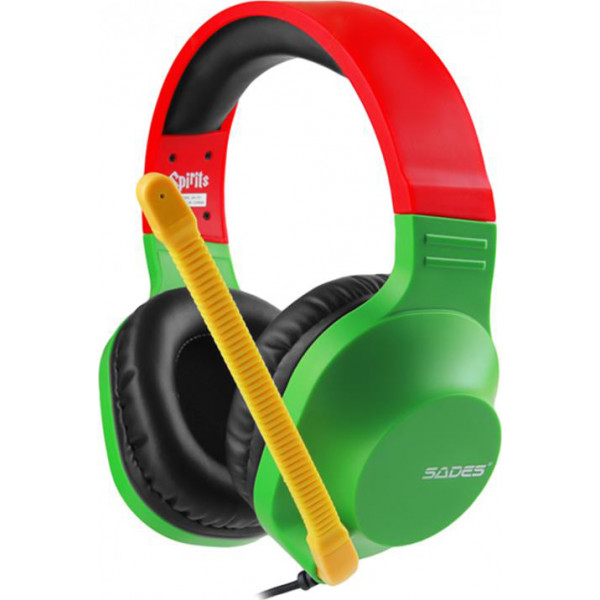 Фото - Наушники полноразмерные проводные Sades SA-721 Spirits Rasta (sa721rsj)