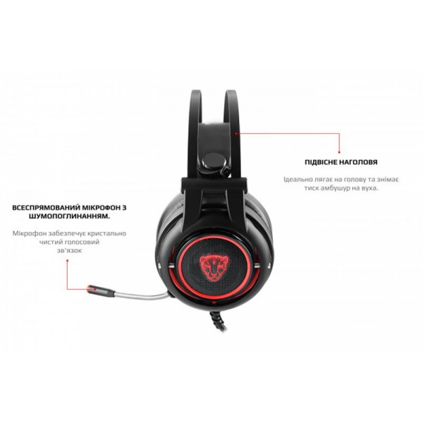 Фото - Наушники полноразмерные проводные Motospeed H18 Black (mth18he)