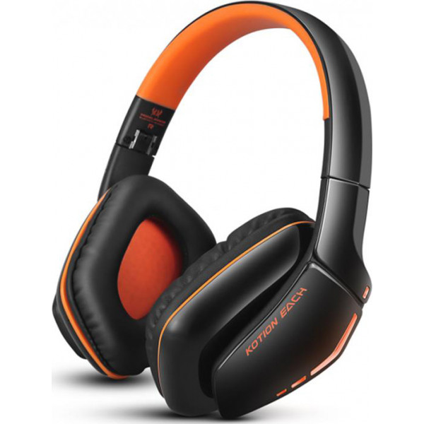 Фото - Наушники полноразмерные беспроводные Kotion EACH B3506 Black/Orange (ktb3506bt)