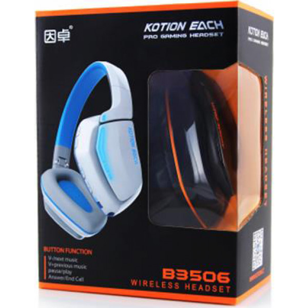 Фото - Наушники полноразмерные беспроводные Kotion EACH B3506 Black/Orange (ktb3506bt)