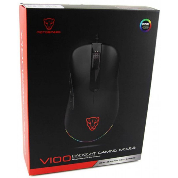 Фото - Мышь проводная игровая Motospeed V100 (mtv100) Black USB