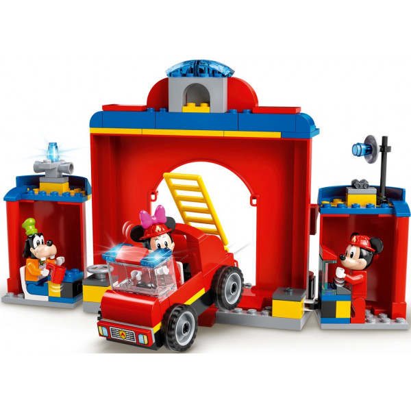 Фото - Конструктор LEGO Mickey and Friends Пожарная часть и машина Микки и его друзей (10776)