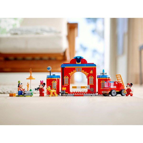 Фото - Конструктор LEGO Mickey and Friends Пожарная часть и машина Микки и его друзей (10776)