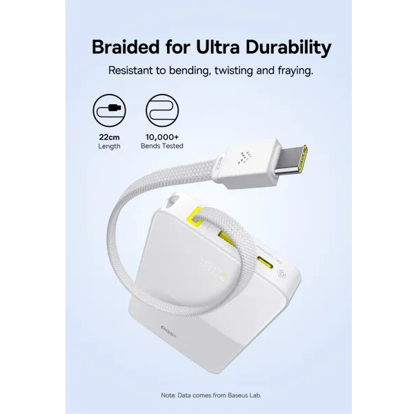 Фото - Батарея мобильная Baseus EnerFill Bipow2 Pro 22.5W 10000mAh White (E0027601)