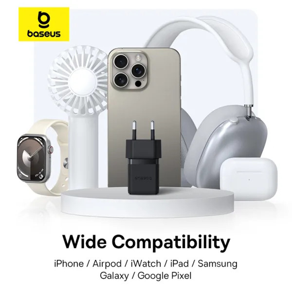 Фото - Сетевое зарядное устройство Baseus Palm Fast Charger Type-C+USB 30W (P1011160A113-01)