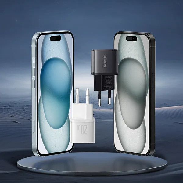 Фото - Сетевое зарядное устройство Baseus GaN5S Fast Charger 1C 20W EU Moon White (P10162503213-00)