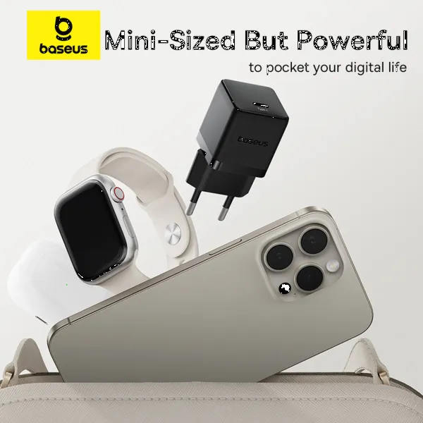 Фото - Сетевое зарядное устройство Baseus Palm Fast Charger 1C 20W EU Cluster Black (P10111602113-01)