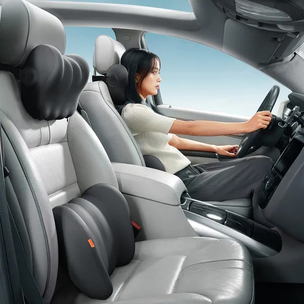 Фото - Автомобильная подушка на подголовник Baseus ComfortRide Series Car Headrest Pillow Cluster Black (C20036400111-00)