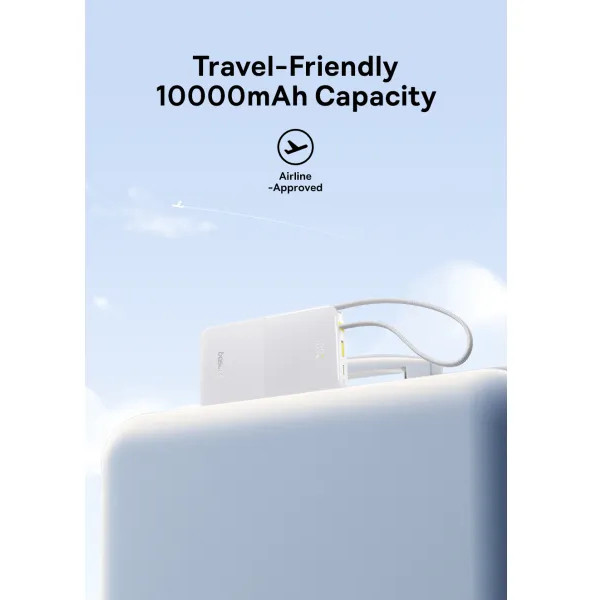 Фото - Батарея мобильная Baseus EnerFill Bipow2 Pro 22.5W 10000mAh White (E0027601)