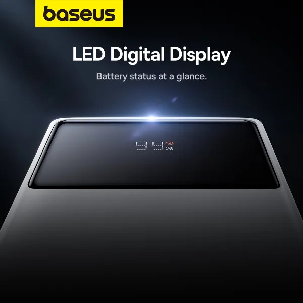 Фото - Батарея мобильная Baseus Star-Lord Digital Display Fast Charging Power Bank 30000mAh 30W Moon White (P10022905213-00)