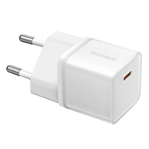 Фото - Сетевое зарядное устройство Baseus GaN5S Fast Charger 1C 20W EU Moon White (P10162503213-00)