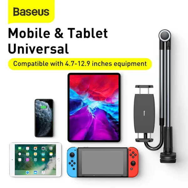 Фото - Подставка для мобильного устройства Baseus Otaku life rotary adjustment lazy holder Pro gray (LUZQ000013)