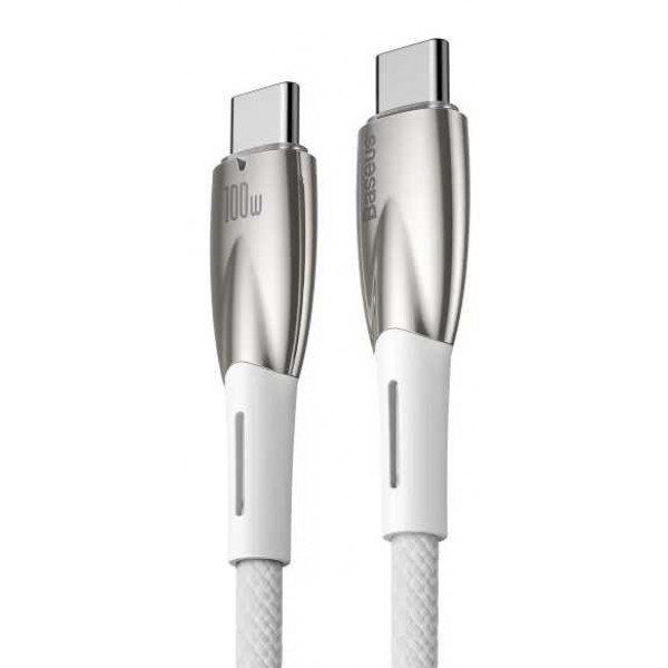 Фото - Кабель синхронизации данных Baseus Glimmer Series Fast Charging Type-C to Type-C 100W 2m (CADH000802)
