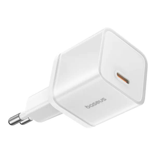 Фото - Сетевое зарядное устройство Baseus GaN5S Fast Charger 1C 20W EU Moon White (P10162503213-00)