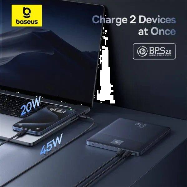 Фото - Батарея мобильная Baseus Blade2 Fast-Charging Power Bank with Digital Display Intelligent Edition 12000mAh 65W Mariana Blue (P10063801323-00)