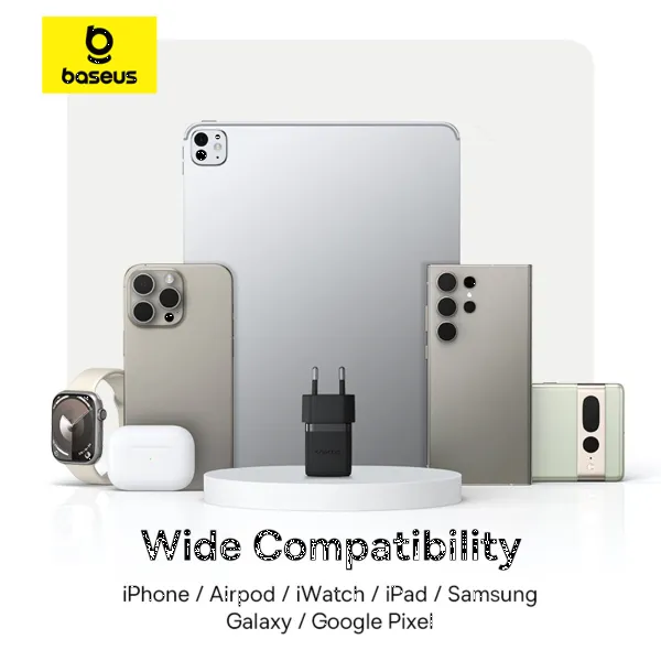 Фото - Сетевое зарядное устройство Baseus Palm Fast Charger 1C 20W EU Cluster Black (P10111602113-01)