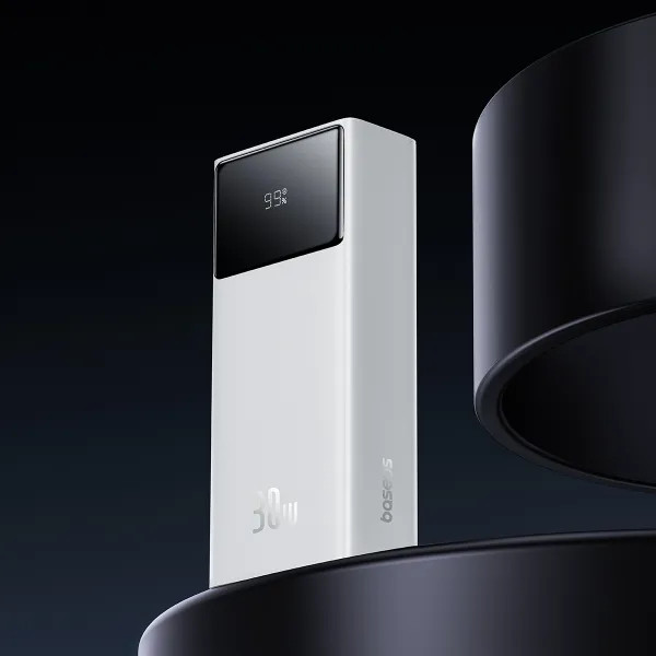 Фото - Батарея мобильная Baseus Star-Lord Digital Display Fast Charging Power Bank 30000mAh 30W Moon White (P10022905213-00)