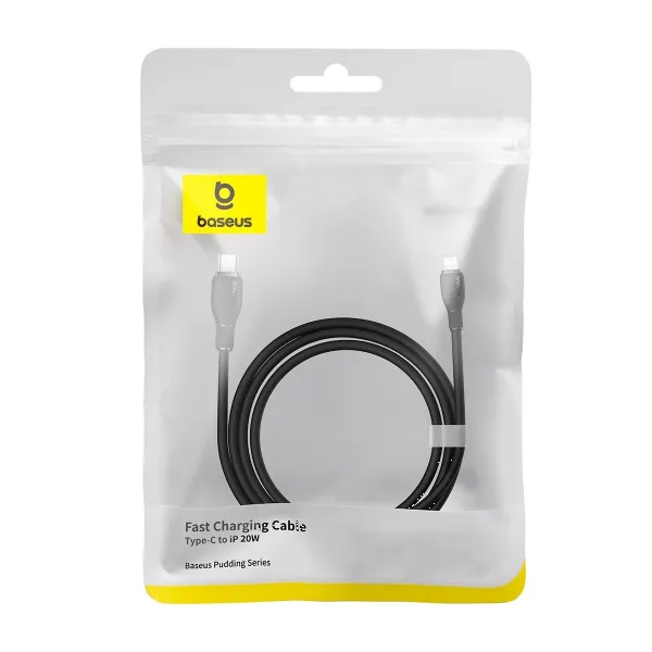 Фото - Кабель синхронизации данных Baseus Pudding Series Fast Charging Cable Type-C to iP 20W 1.2m Cluster Black (P10355701111-00)