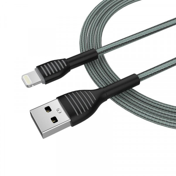 Фото - Кабель синхронизации данных Colorway USB-Lightning 3А, 1м, Gray (CW-CBUL041-GR)