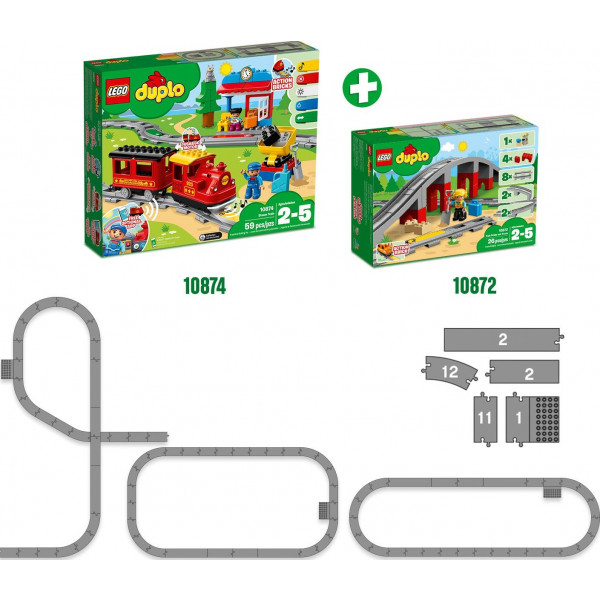 Фото - Конструктор LEGO DUPLO Железнодорожный мост (10872)