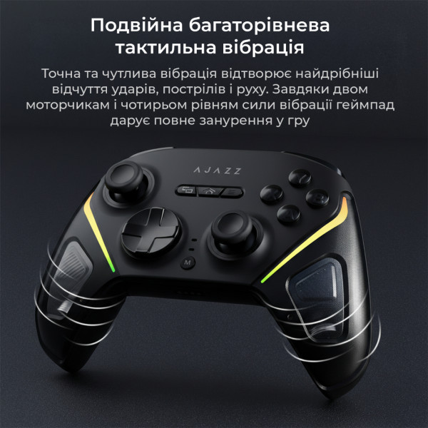 Фото - Геймпад Ajazz 2.4G/BT/USB (Switch/PC/iOS/Android) RGB Black (GP100-B)